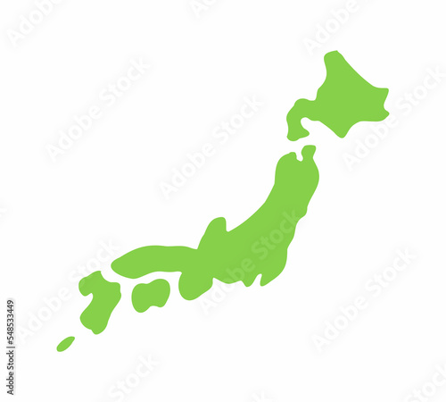 デフォルメした日本地図