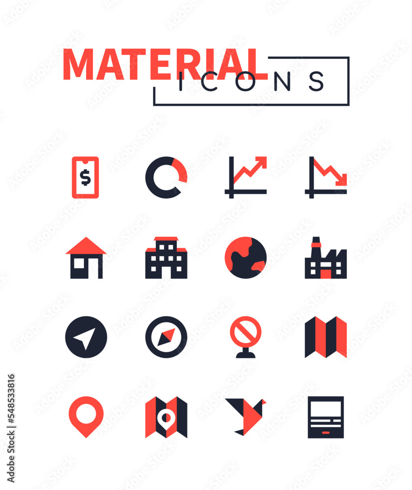 Geolocation and data statistics - flat design style icons set Geolocation and data statistics - flat design style icons set