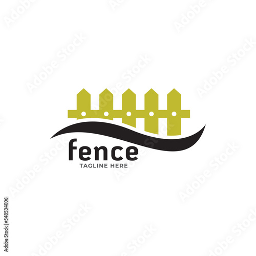 Fence design logo template illustration