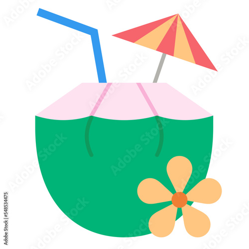 coconut flat icon