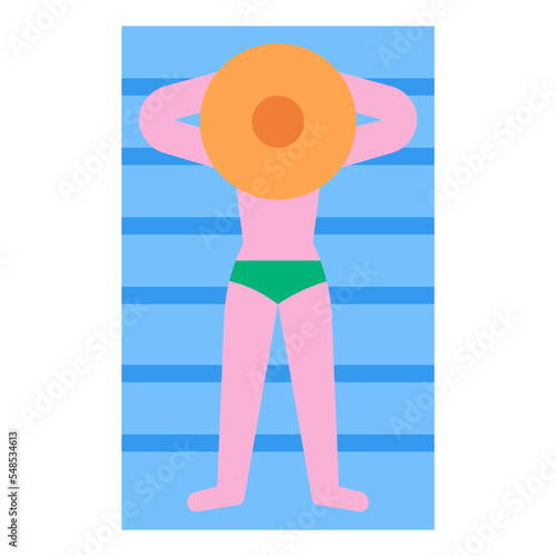 sunbath flat icon