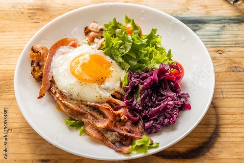 Wallpaper Mural ベーコンエッグ　 Bacon and eggs and iron pan Torontodigital.ca