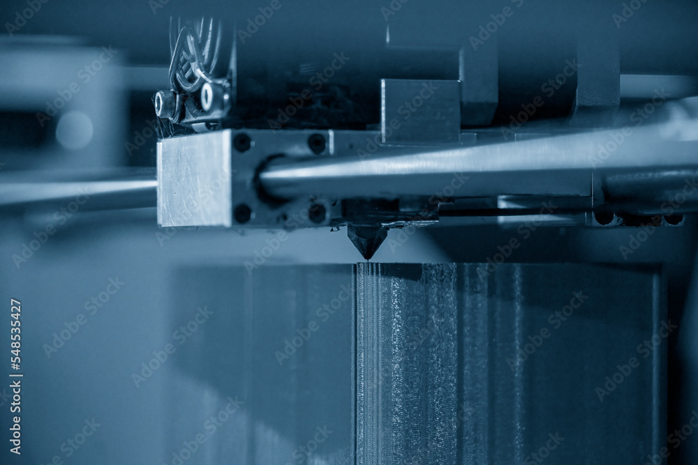 The additive manufacturing by 3D printer machine. The additive manufacturing by 3D printer machine.