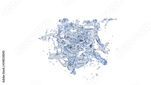 3d realistic water splashing, aqua, clear liquid splash.  PNG alpha channel.