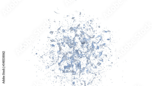 3d realistic water splashing  aqua  clear liquid splash.  PNG alpha channel.