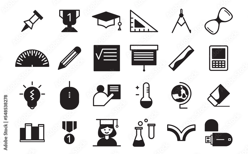 Fototapeta premium A set pack Education 