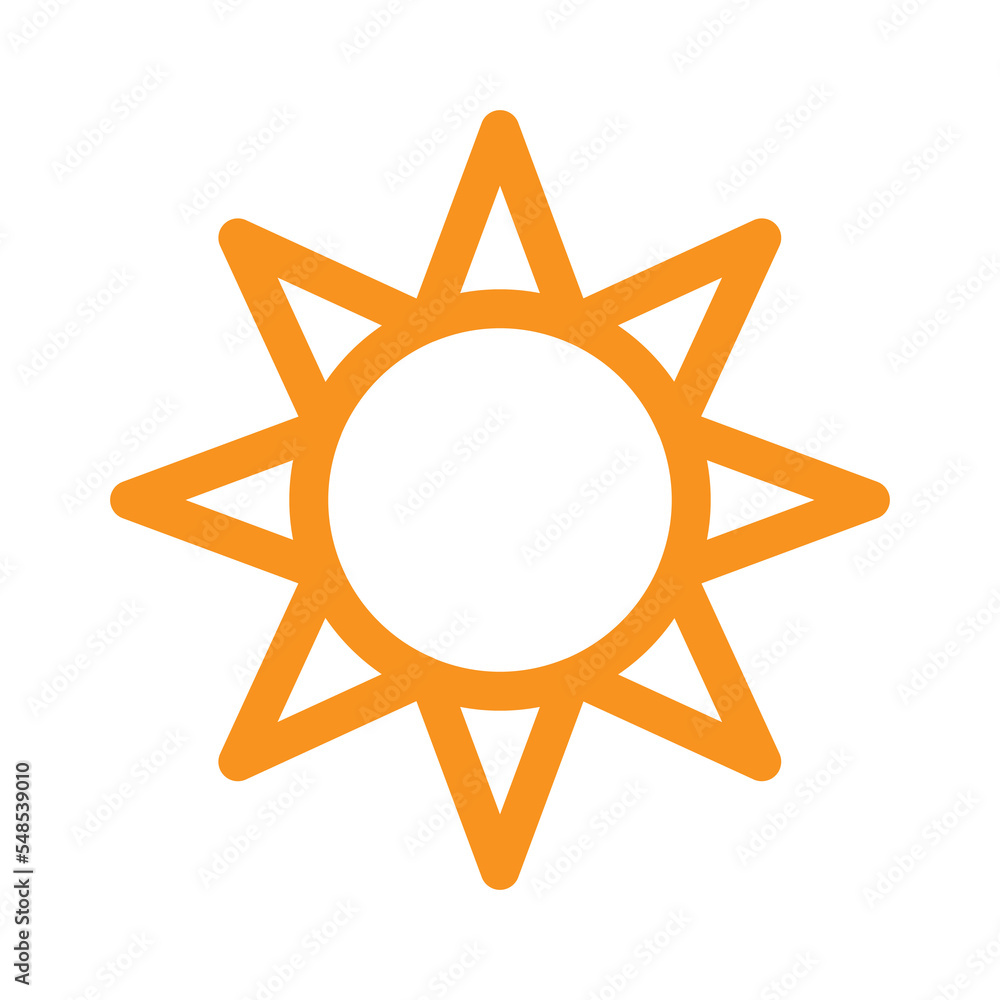 Sun icon design for space design element theme Sun icon design for space design element theme