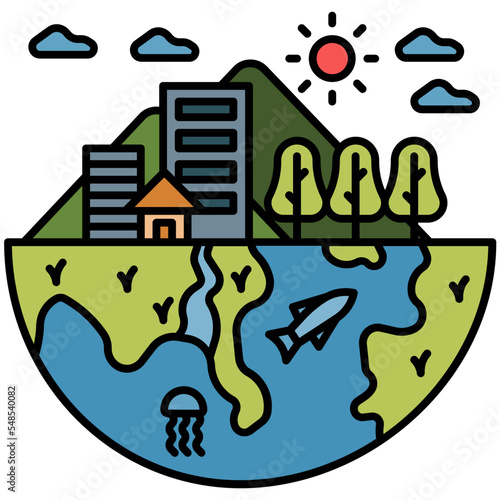 biodiversity line icon