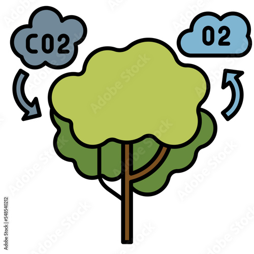 photosynthesis line icon