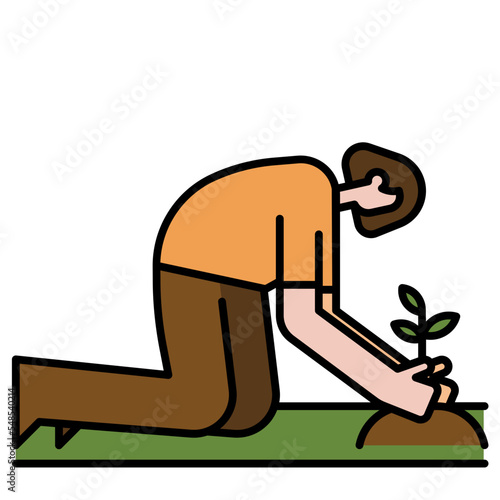 plant line icon