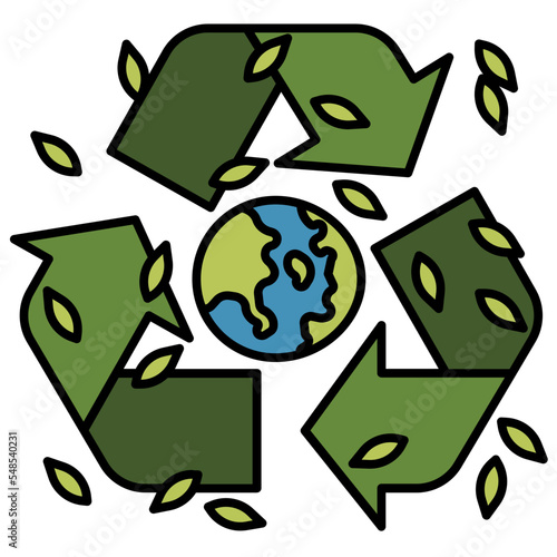 recycle line icon