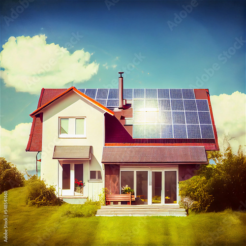 home with solar panels