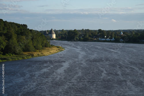 Ancient Russian fortress on the Volkhov river. The habitat of Rurik and Truvor, the founders of Kievan Rus.