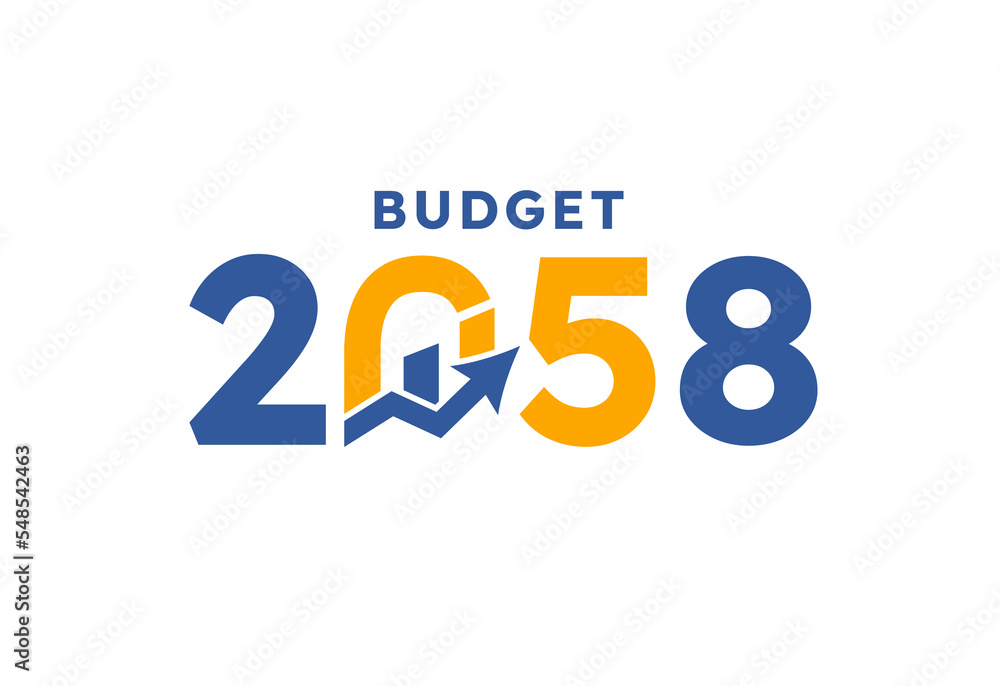 Budget 2058 logo design, 2058 budget banner design templates vector Budget 2058 logo design, 2058 budget banner design templates vector