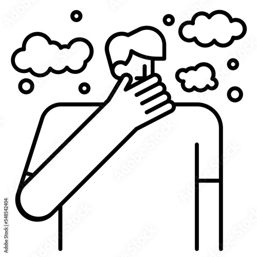 pollution line icon