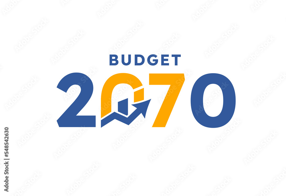 Budget 2070 logo design, 2070 budget banner design templates vector Budget 2070 logo design, 2070 budget banner design templates vector