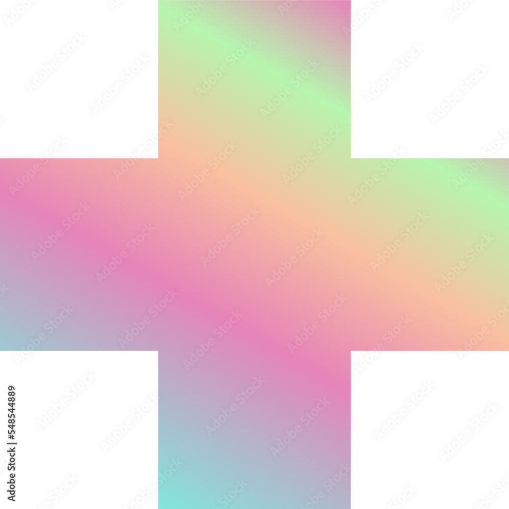 Obraz premium Holographic Shape Decorative Element Vector