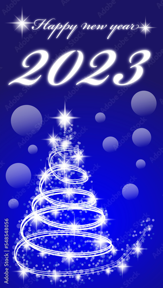 Happy new year 2023 ilustration with snow flakes Happy new year 2023 ilustration with snow flakes