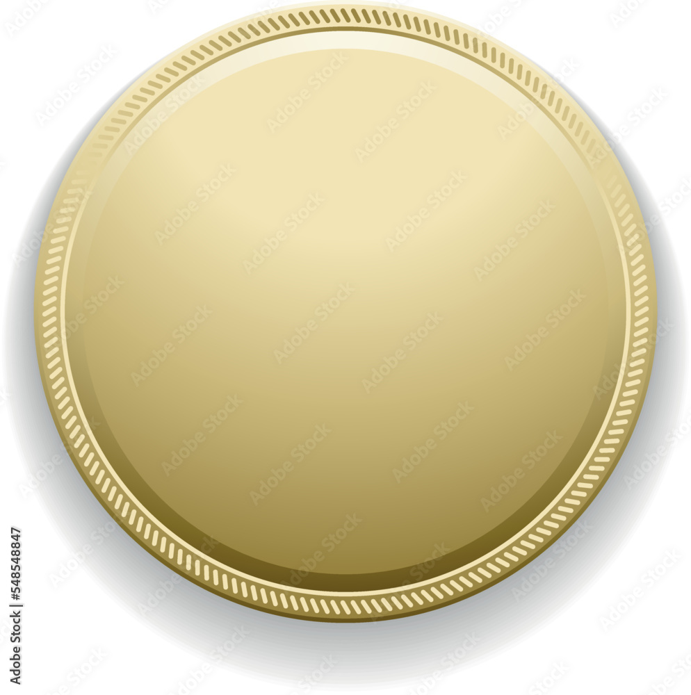 Blank medal mockup. Champion award. Winner badge Blank medal mockup. Champion award. Winner badge