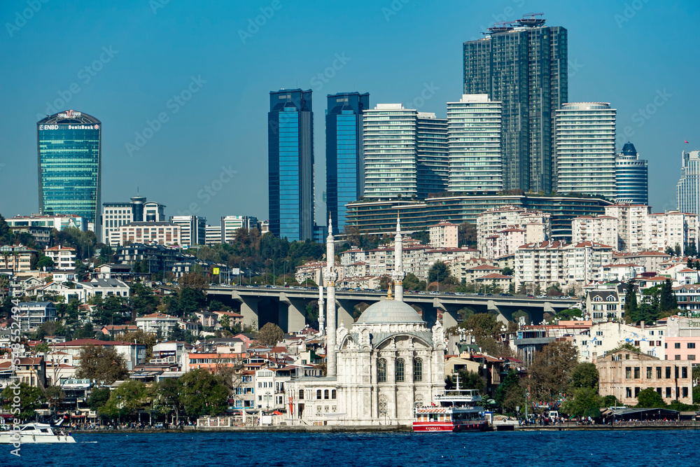 Grand Mecidiye Mosque in Besiktas, Istanbul, Turkey