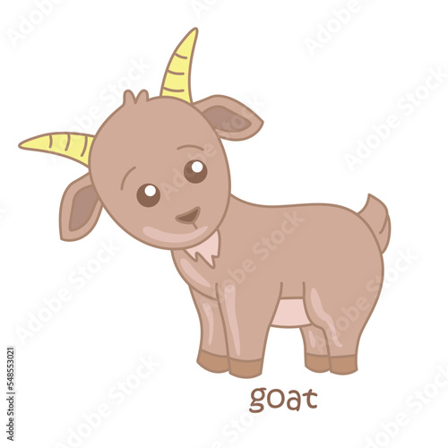 Alphabet G For Goat Illustration Vector Clipart