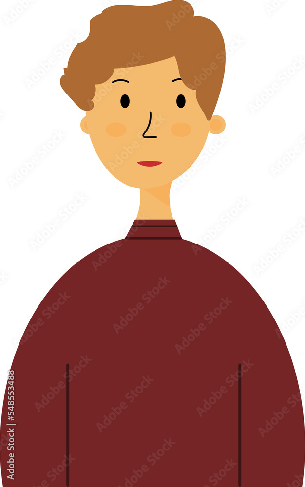 Avatar of illustraited boy with red sweater png Avatar of illustraited boy with red sweater png