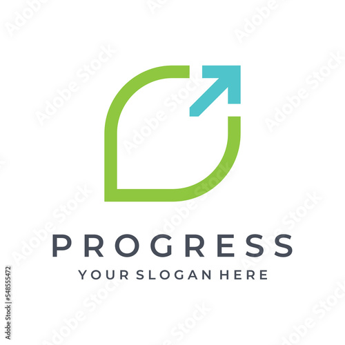 Financial and career creative growth and progress logo design with arrow direction sign. Logo for business,progress and career symbol.