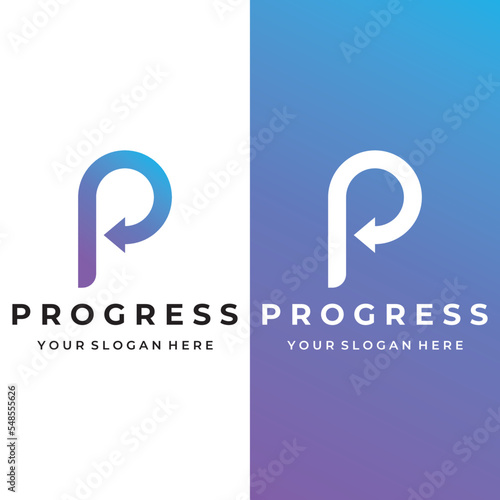 Financial and career creative growth and progress logo design with arrow direction sign. Logo for business,progress and career symbol.