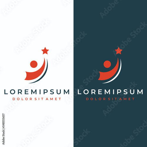 Financial and career creative growth and progress logo design with arrow direction sign. Logo for business,progress and career symbol.