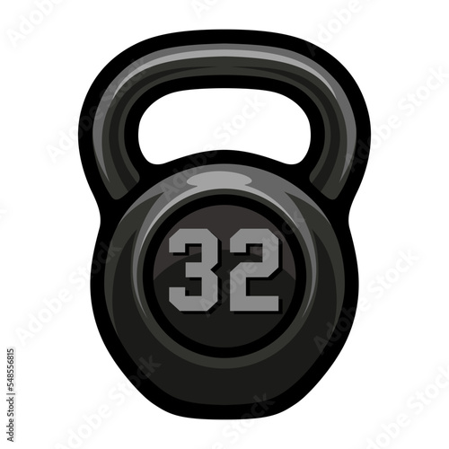Kettlebell flat icon. Dumbbell. Tool for sports and fitness. Sport equipment.