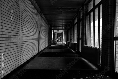 empty corridor of an industrial building