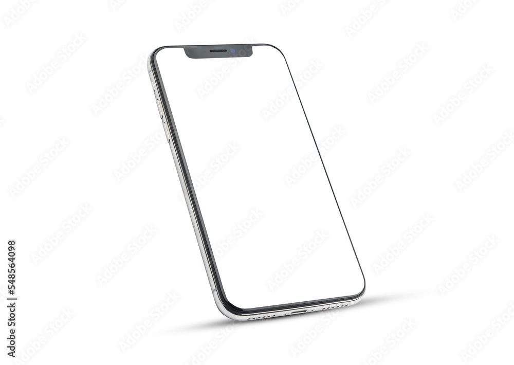 Mobile smart phone on white background technology, Mobile phone screen mockup design on isolate with clipping path Mobile smart phone on white background technology, Mobile phone screen mockup design on isolate with clipping path