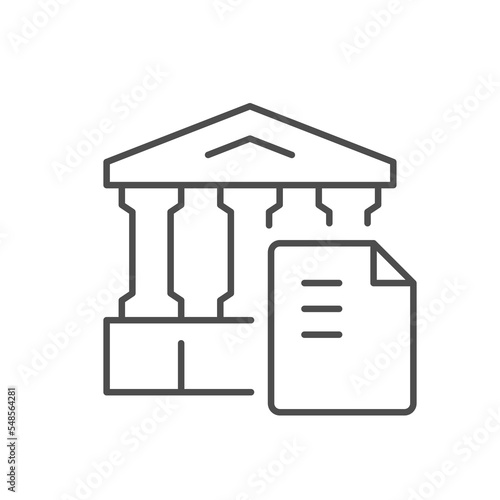 Legal document line outline icon