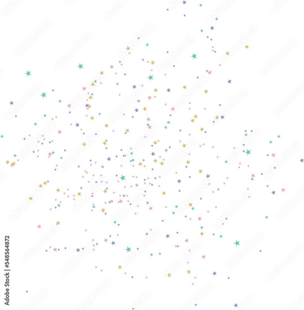 Colorful Confetti Stars Cutout