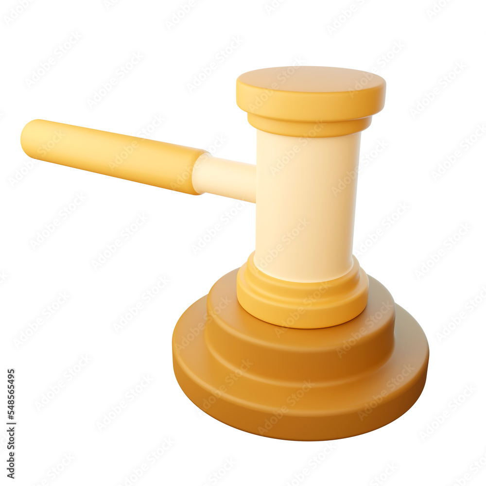 Hammer color icon 3D illustration Hammer color icon 3D illustration