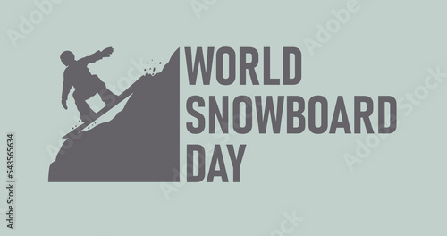 World Snowboard Day background.