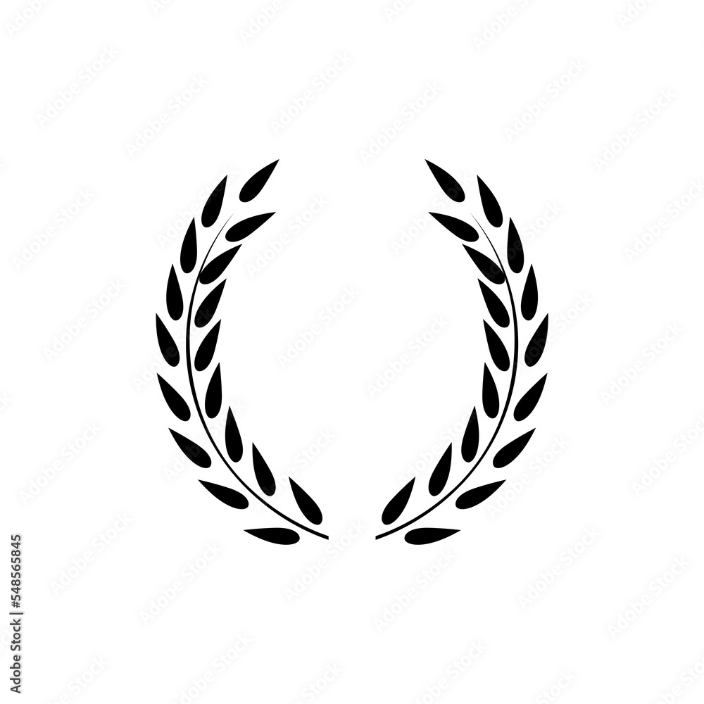 Wreath laurel or award branch, heraldic icon Wreath laurel or award branch, heraldic icon
