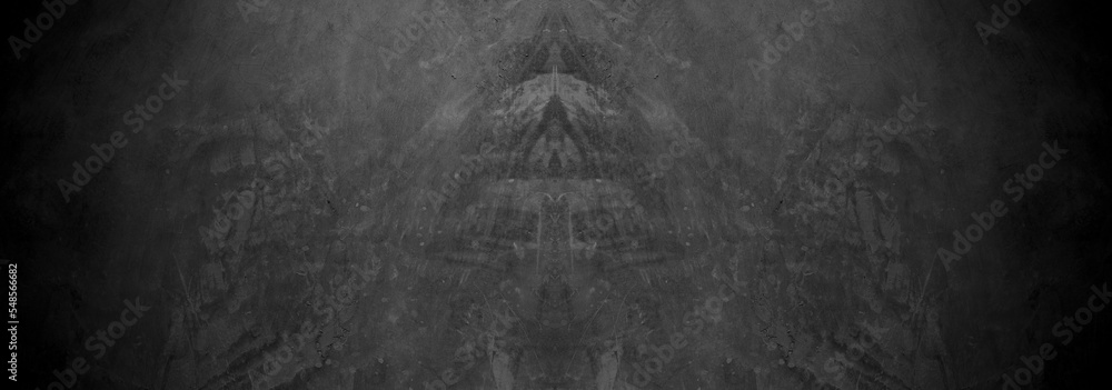 Naklejka premium Old wall texture cement dark black gray background abstract grey color design are light with white gradient background.