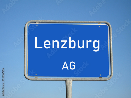 Ortsschild Lenzburg AG