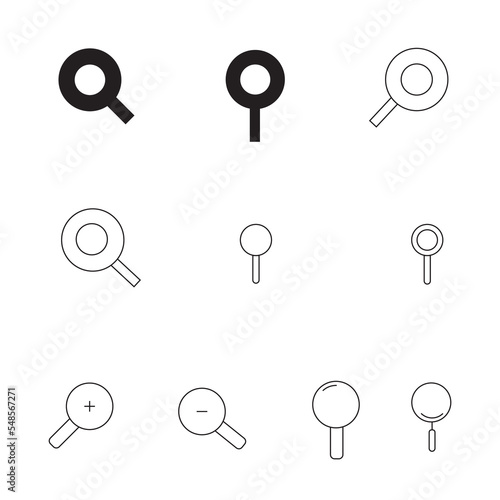 simple set of search icons.