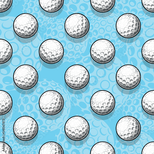 Golf wallpaper repeating tile background golf seamless pattern vector art wrapping paper design.