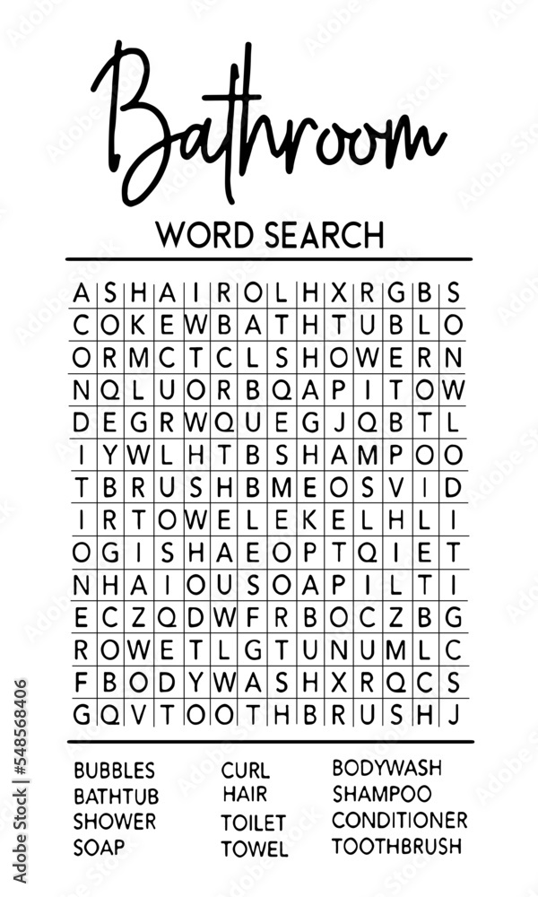 Bathroom Word Search SVG, bathroom sign svg, farmhouse svg, farmhouse