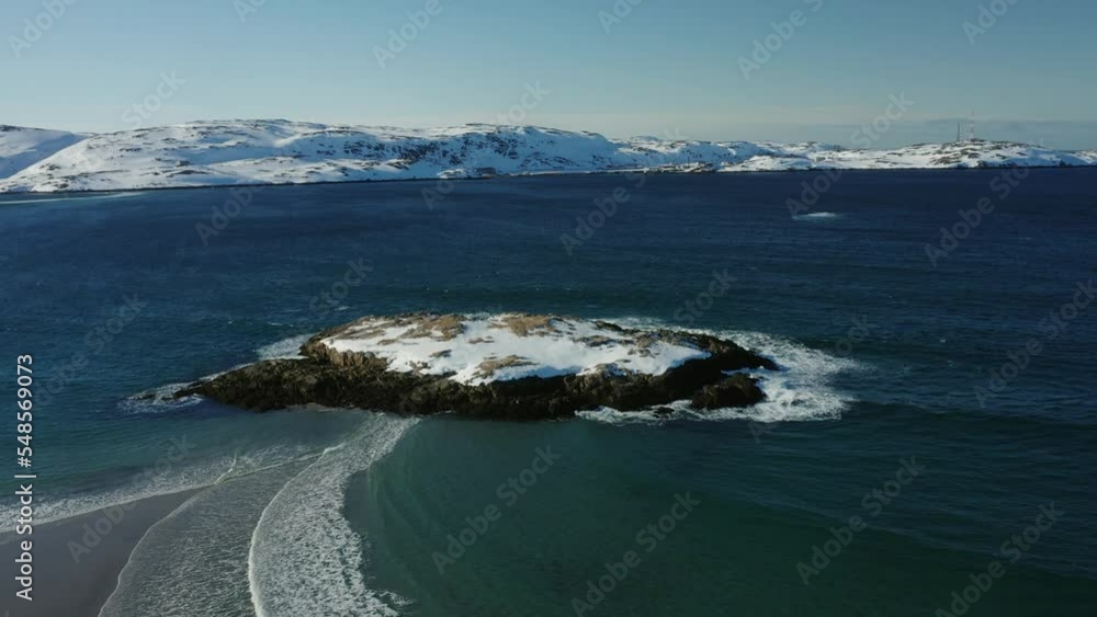 coast of the barents sea in Murmansk view from a drone coast of the barents sea in Murmansk view from a drone