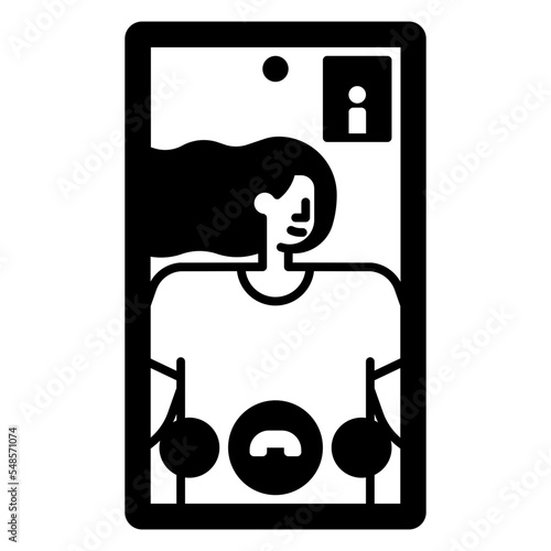video call solid icon
