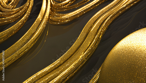 Gold wavy marble texture 