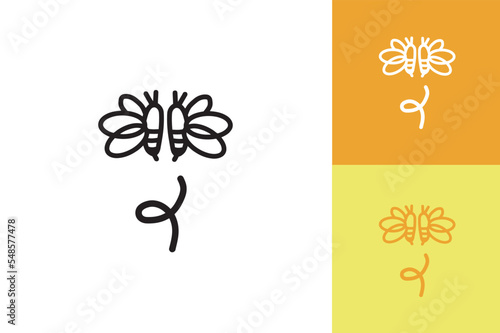 Fly Bee vector. Can use to icon for your product or other bussines