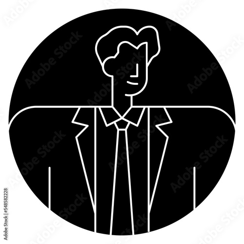 businessman glyph icon