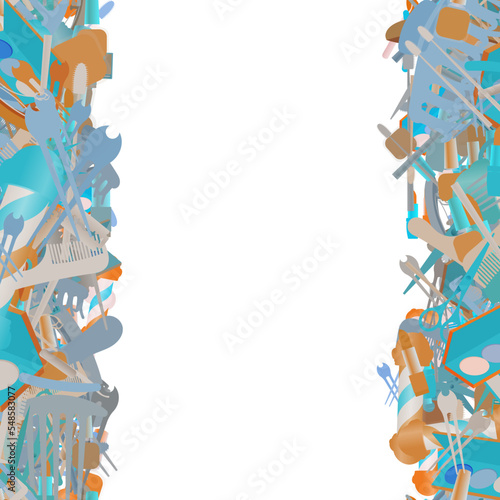 Background pattern abstract design texture. Vertical seamless stripes. Border frame, transparent background. Theme is about nail polish, barber, Barber pole, pomatum, ointment, claw, shaving