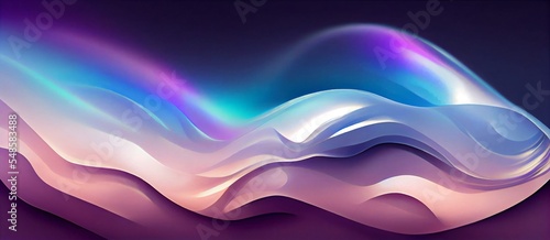 Minimalistic soft waves pearlescent tones gradient background design. Modern art wallpaper with bright blending colors