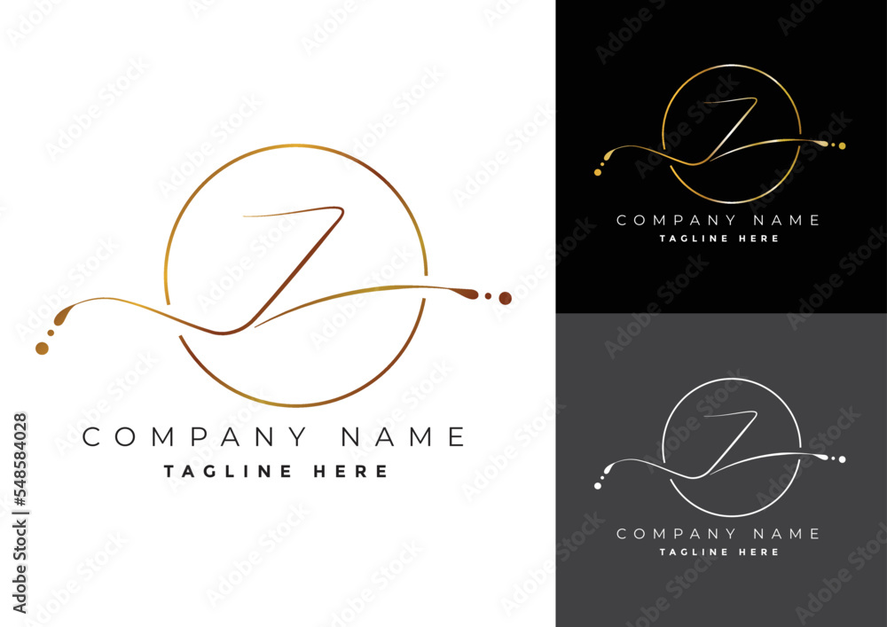 Letter Z premium handwritten signature logo Letter Z premium handwritten signature logo